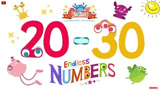 Endless Numbers 20  30  Meet Number Twenty to Thirty  Fun Learning for Kids [upl. by Gillie168]