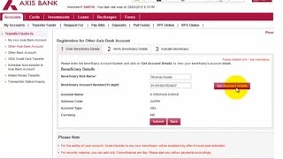 Fund transfer from axis bank to axis bank PART 1 [upl. by Sofer]