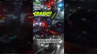 Detik Detik Motor Crash dan hampir menabrak motor lain yang menyabrang [upl. by Parfitt736]