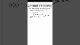 Zero of Polynomial Part 1  POLYNOMIAL  CLASS 9  9th  exam basicmath education mathematics [upl. by Shurlock]