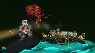 The Monkey King and the Water Demon Jataka Tale 38 Illustrated in Virtual Reality [upl. by Introk732]