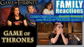 Maisie Williams  major SPOILER  Game of Thrones  Jimmy Fallon  FAMILY Reactions [upl. by Ydeh]