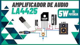 Amplificador de audio con el integrado LA4425 muy fácil de hacer [upl. by Heinrick989]