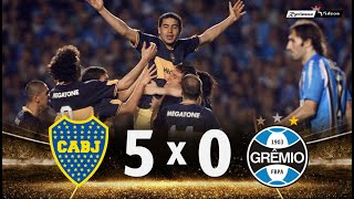 Boca Juniors 5 x 0 Grêmio ● 2007 Libertadores Final Extended Highlights amp Goals HD [upl. by Ahsahs]