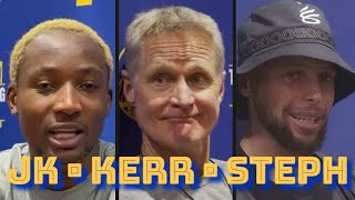 KUMINGA Klay “a dope person to be around” “gonna think about” Slam Dunk Contest KERR STEPH CURRY [upl. by Retrop462]