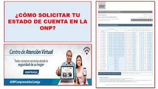 💵 ONP 💵 ¿Como solicitar tu estado de cuenta [upl. by Husein]