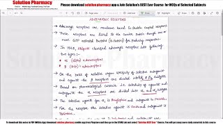 Class 15 Adrenergic Receptors Alpha amp Beta and Their Distribution  Medicinal Chemistry 01 [upl. by Peugia]