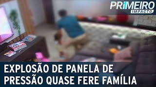 Panela de pressão explode e família escapa por pouco em Goiás  Primeiro Impacto 070423 [upl. by Diad]