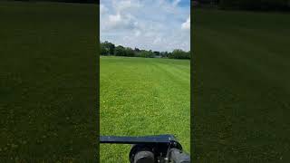 How to get grass stripes use a Cylinder reel mower shorts lawnmower lawncare grass tractor [upl. by Lleryd]