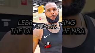 LeBron James reaction on being the oldest player in the nba [upl. by Loma]