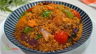 DELICIOUS GARI FORTOR  GARI JOLLOF DELICIOUSLY HEALTHY [upl. by Esila]