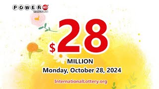 Result of Powerball lottery on October 26 2024  Jackpot rises to 28000000 [upl. by Lledroc]