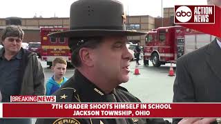 Officials provide update after Ohio 7thgrader shoots himself at school [upl. by Allets]