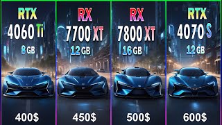 RTX 4070 SUPER vs RX 7800 XT vs RX 7700 XT vs RTX 4060 Ti comparison in 50 games at 1440P [upl. by Kessia751]