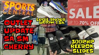 SM CHERRY SPORTS CENTRAL OUTLET UPDATE UP TO 70 OFF BRANDED SLIDES STARTS AT 300PHP [upl. by Danuloff832]