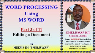 Editing a Document in Microsoft Word Program [upl. by Nedla]