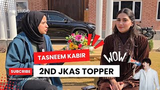 Tasneem Kabir from Srinagar Kashmirs second JKAS Topper Faza Zainab reports [upl. by Rudich287]