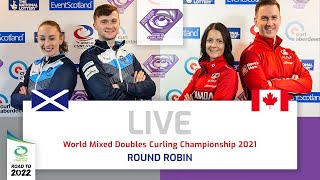 Scotland v Canada  Semifinal two  World Mixed Doubles Curling Championship 2021 [upl. by Abey]