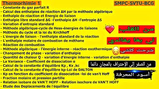 Thermochimie s1 SMPC  SVTU  BCG شرحت كلشي لي بغا يجيب 2020 من الصفر إلى الإحتراف بالمجان [upl. by Pickering441]