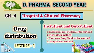 Drug distribution  CH4  L1 HCP Inpatient amp Out Patient drug distributionDPharm second year [upl. by Eiggam]