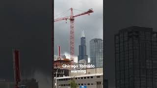 Downtown tornado  Sirens are going off and rotation is heading to the lakefront cityofchicago [upl. by Natividad467]