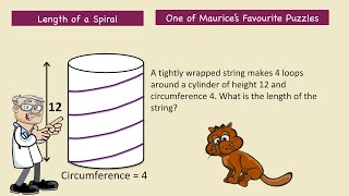 Length of Spiral Wrapped around a cylinder [upl. by Him373]