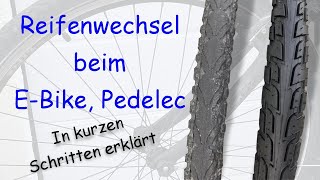 Reifenwechsel Fahrradschlauch Rad erneuern und montieren beim Fahrrad EBike Pedelec [upl. by Nisse]