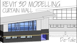 REVIT 3D  Large Window Facades Curtain Walling [upl. by Reffotsirk]