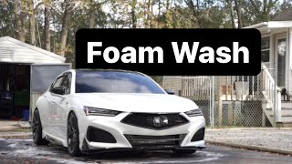 Acura TLX Type S Foam Wash  Auto Detailing [upl. by Ittak]