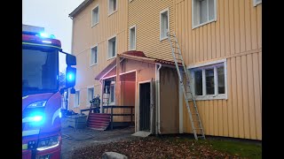 Söderhamn Brand i soprum [upl. by Aerbua]