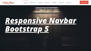 Design a responsive navbar using Bootstrap 5 [upl. by Alvar]