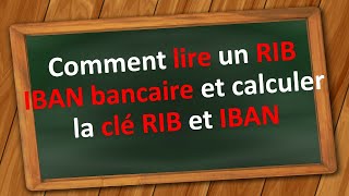 Comment lire un RIB et IBAN [upl. by Alul]