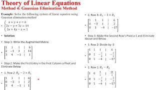 Gaussian Elimination Method Linear Algebra Easy tricks for solving systems of linear equation [upl. by Schwejda103]