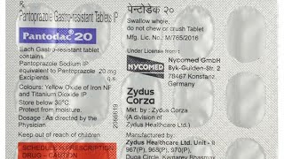 Pantodac 20 Tablet uses in Hindi pantodac uses side effects and doses in Hindi pantaprazole [upl. by Barrington]