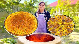 Grandma Cooked Traditional Desserts of Azerbaijan  Baklava Shor Gogal and Shekerbura [upl. by Pegg]