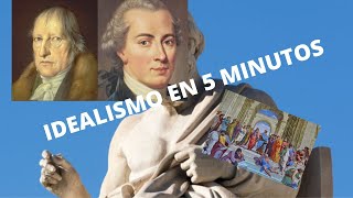 Filosofia  ¡EL IDEALISMO EN 5 MINUTOS [upl. by Constantin]