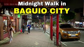 Baguio City Streets at Midnight – Night Walk in the Coldest City of the Philippines [upl. by Yelhak]