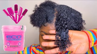 curlyhairdefinedcurl Super defined curls for natural 4b4c hair using eco curl and wave styler gel [upl. by Ardien]