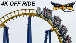 Nighthawk 4K OFF Ride POV Carowinds Charlotte NC [upl. by Namwen]