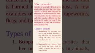 Parasite definition biology types of parasite biology botany shorts [upl. by Nnylav]