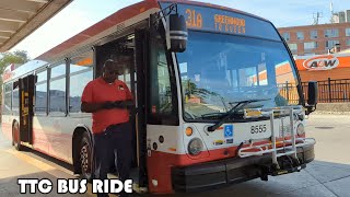 TTC Route 31 Bus Ride From Coxwell Station To Queen St East [upl. by Haskell487]