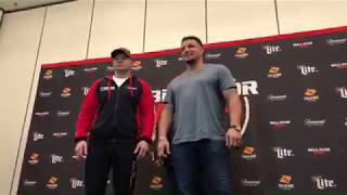 BEHIND THE SCENES OF THE BELLATOR HEAVYWEIGHT GRAND PRIX FACE OFFS [upl. by Terces]