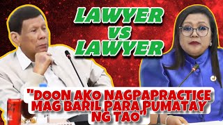 LUISTRO vs DUTERTE l LAWYER vs LAWYER  Doon ako nagpapractice mag baril para pumty ng tao [upl. by Annora]