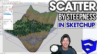 Scattering Objects BY STEEPNESS with Skatter for SketchUp [upl. by Artair]