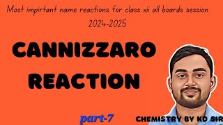 Cannizzaro reaction class 12 [upl. by Novyat]