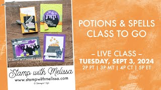 🔴 LIVE Stampin Up Potions amp Spells Bundle amp Class to Go [upl. by Epuladaug]