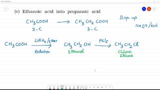 Ethanoic acid into propanoic acid [upl. by Dnallor]