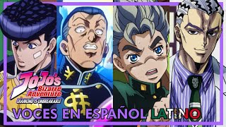 Las VOCES del DOBLAJE ESPAÑOL LATINO de JOJOS DIAMOND IS UNBREAKABLE [upl. by Hayashi632]