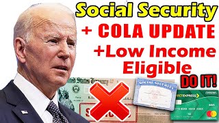 JUST RELEASED NEWS COLA New Report For Low Income Retirement SSI SSDI in 2024 INCREASE [upl. by Nekial]