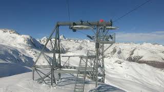 Luftseilbahn Ulrichen  Altstafel  die Kurve bei der längsten Luftseilbahn der Schweiz [upl. by Emmye]